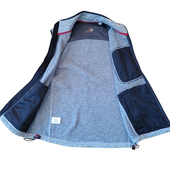 Orvis Heather Gray Full‎ Zip Fleece Vest Zippered Pockets TROUT BUM - Picture 6 of 10